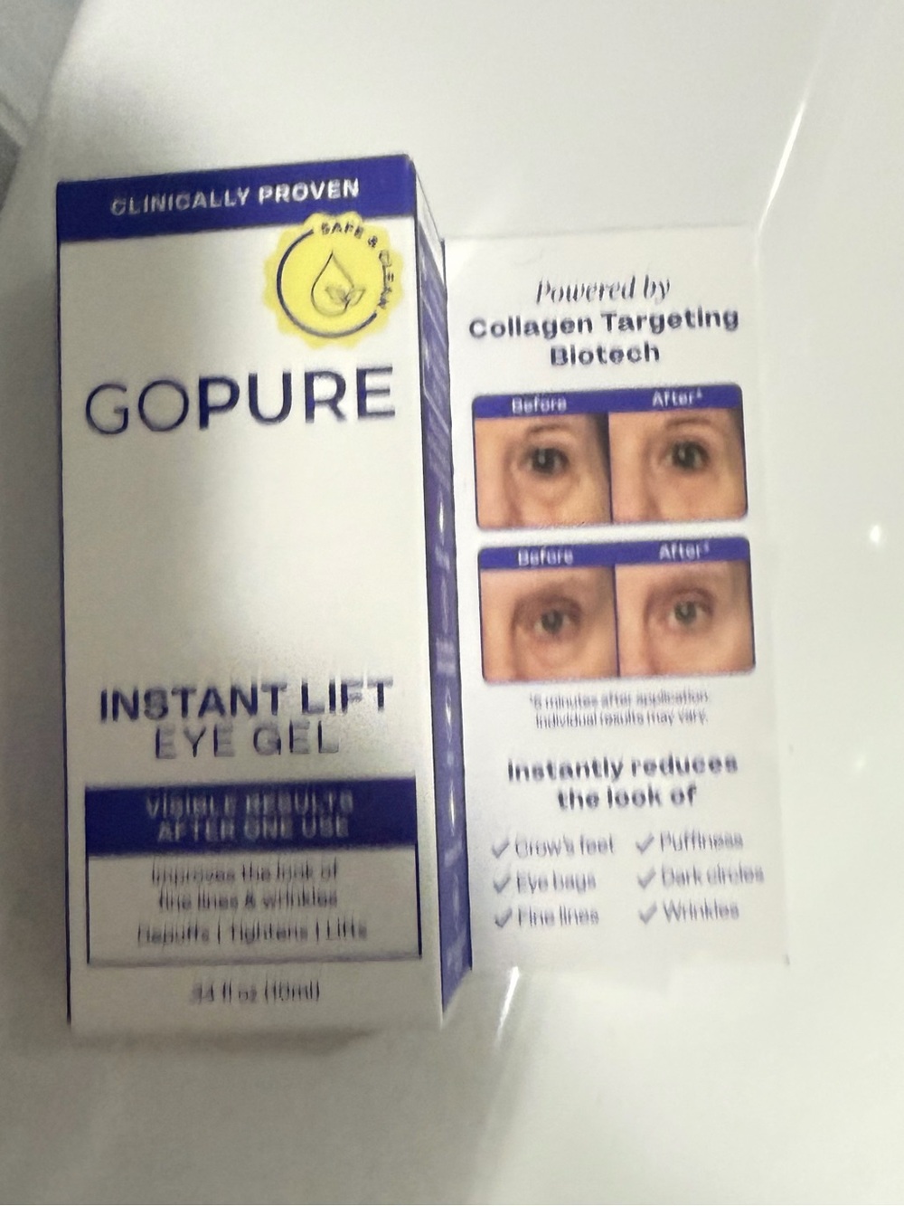GoPure Instant Lift Eye Gel — White